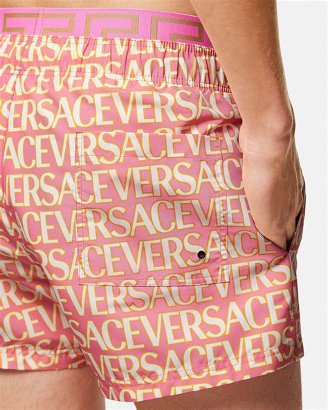 red versace swim shorts|versace swim shorts men.